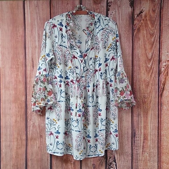 Umgee Tops - Umgee Peasant Boho Tunic Shirt